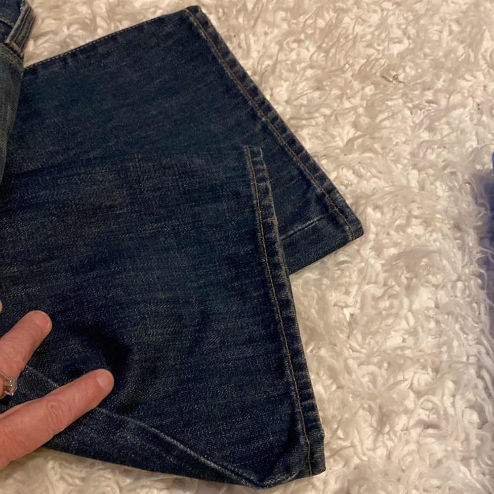 7 For All Mankind Boy Cut Bootcut Denim Jeans Size 27 0303 button fly - Picture 15 of 16